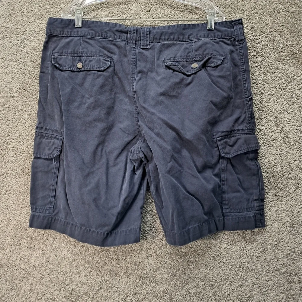 Merona Mens Navy Blue 100% Cotton Cargo Shorts Size‎ 38 Utility Pockets